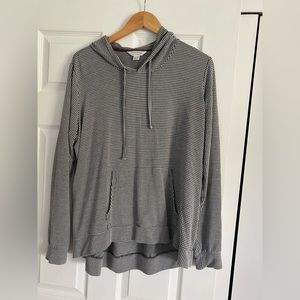 Ladies, black and white gingham hoodie, size extra large